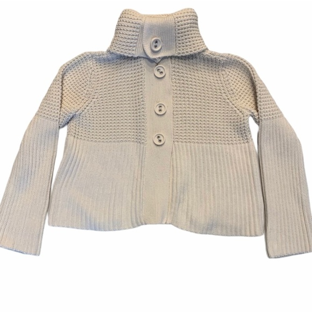 LIZ CLAIBORNE Button Up Cowl Neck Winter Sweater